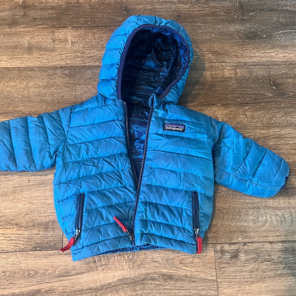 Reversible, puffy jacket 12-18 months